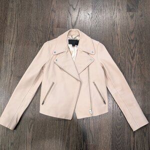 J.Crew Collection Leather Moto Jacket – Blush/Nude – Women’s Size 0
